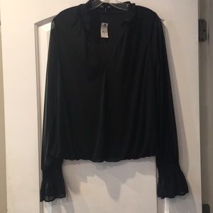 Black, long sleeve, Express top. Size medium. New with tags!
